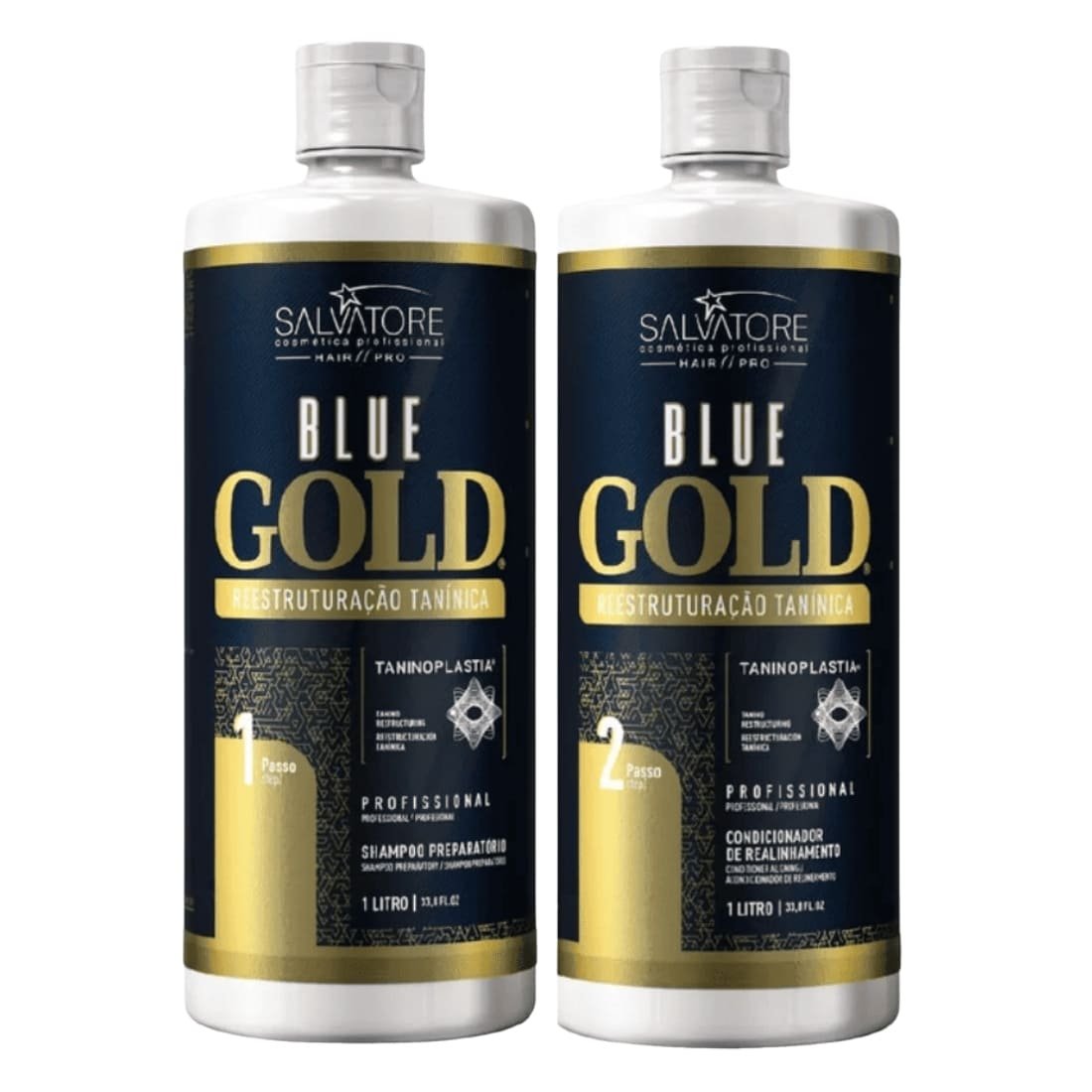 Blue Gold System Tanino Hair Restructuring Treatment Kit 2x1L - Salvatore_img1