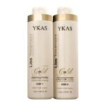 SHINE OF GOLD Progressive Hair Brush Liss Treatment Kit 2x1L - Ykas_img1