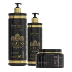 Volume Reducer Indiana Progressive Brush Hair Straightening 3 Itens - QueenCare