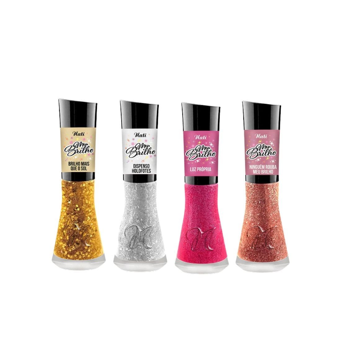 Nati Meu Brilho Nail Polish Kit - 4 Glitter Shades