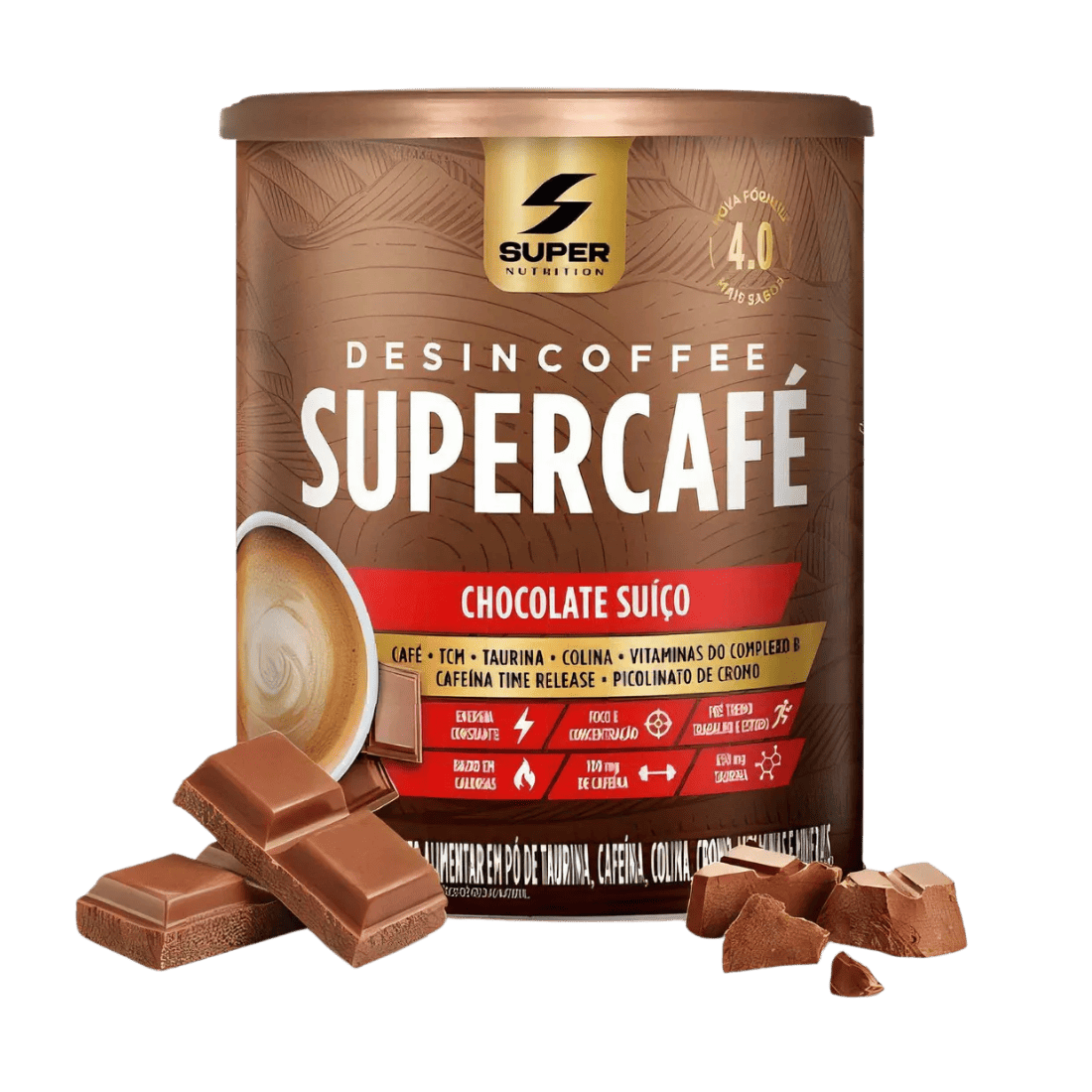 Desincoffee Supercafé Swiss Chocolate Thermogenic 4.0 220g - Super Nutrition-img10